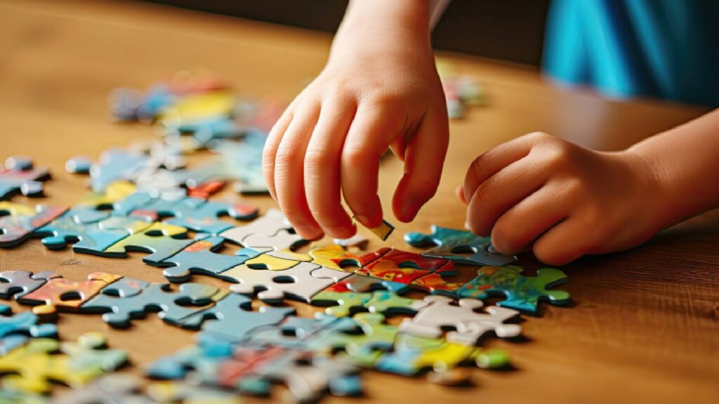 The Connection Between Puzzle Game Solving and Cognitive Development